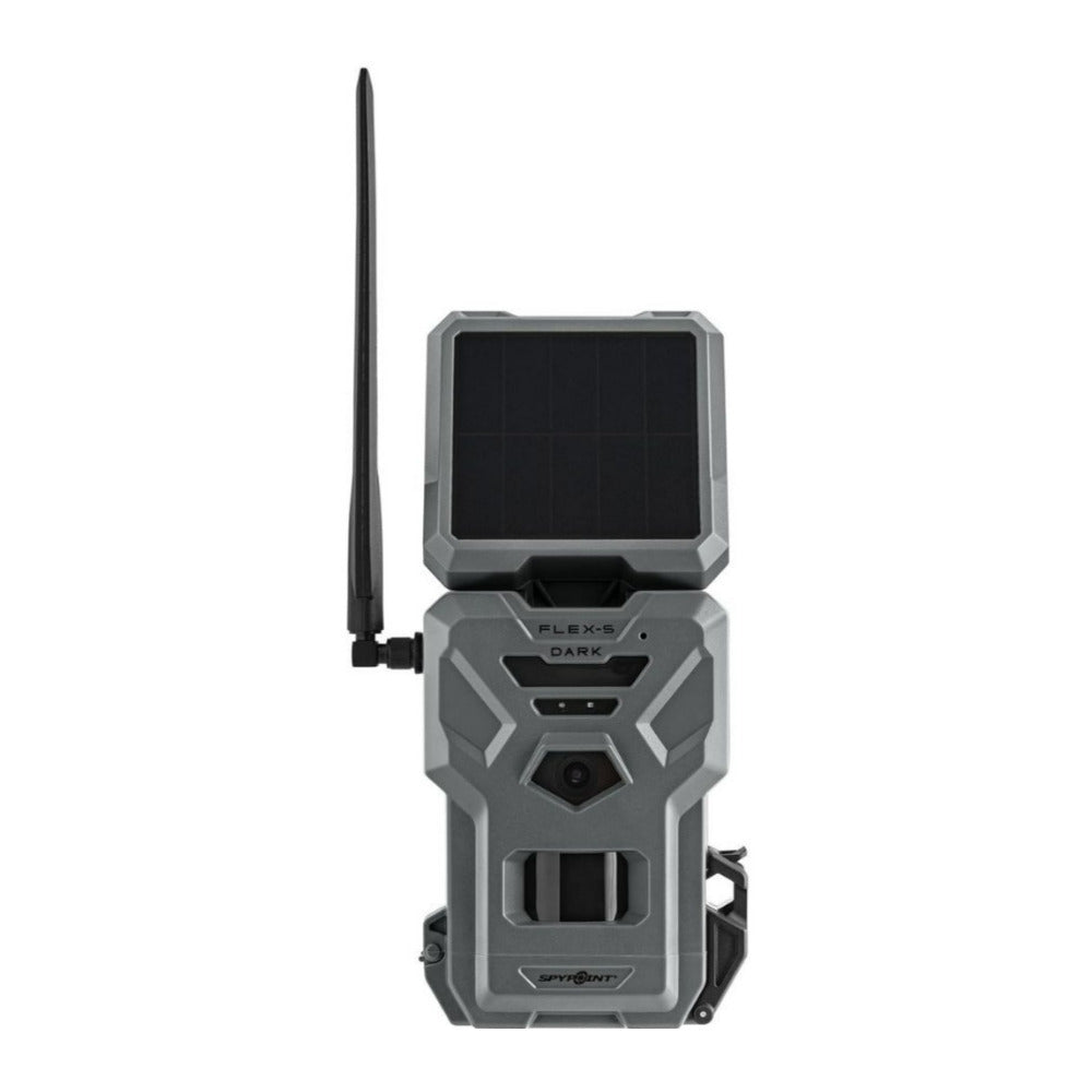 Spypoint FLEX-S DARK Cellular Trail Camera with Solar Panel (Gray) and Battery Pack Bundle