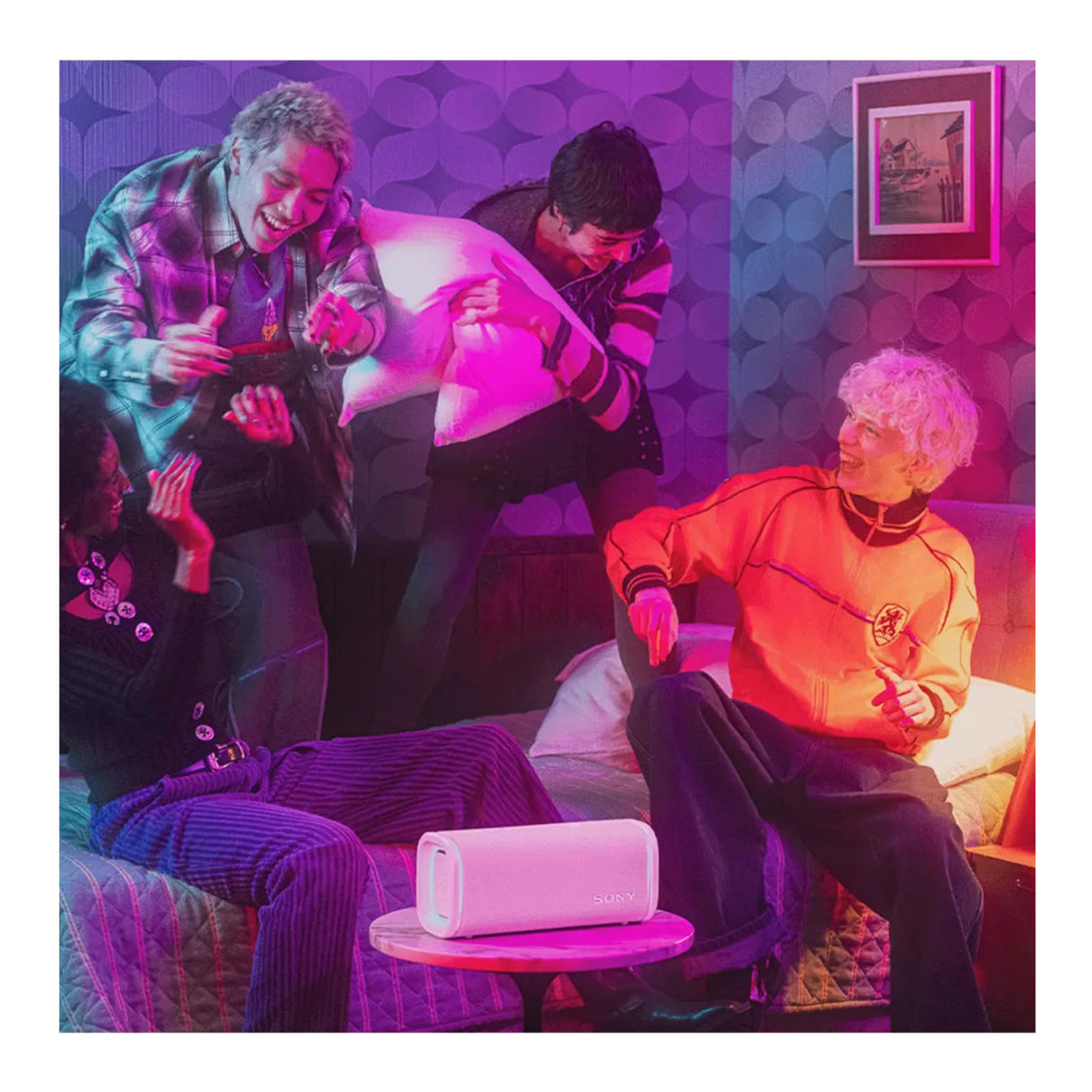 Sony ULT FIELD 5 Wireless Portable Speaker IP67 Waterproof with 25H Battery Bass Boost (Off White)