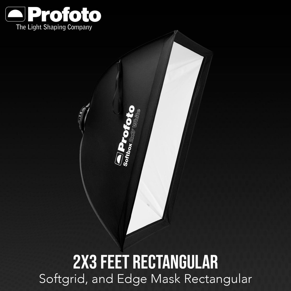 Profoto 2x3-Feet Rectangular Softbox with Softgrid 2x3-Feet and 2x3-Feet Edge Mask Bundle