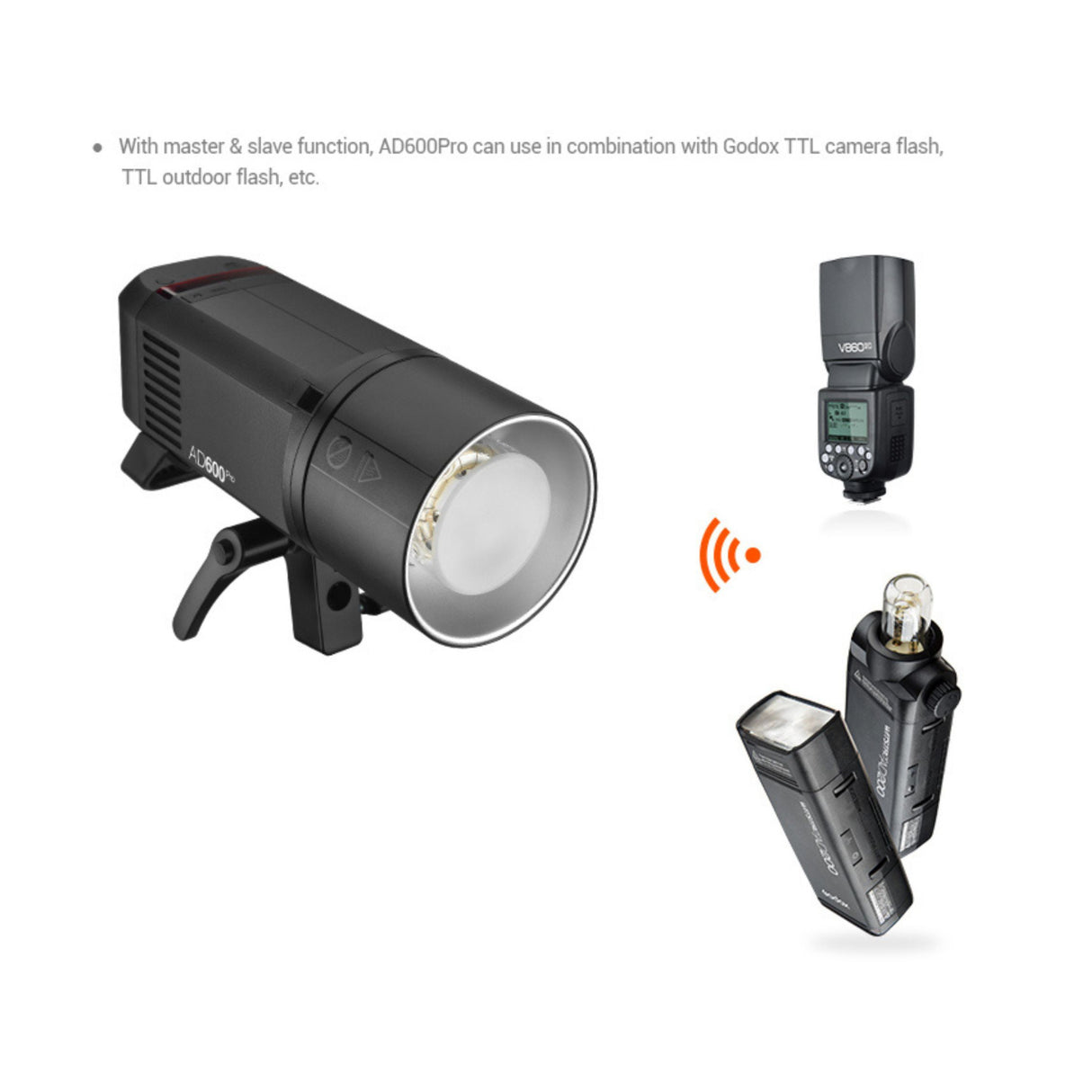 Godox AD600Pro Witstro All-In-One Outdoor Flash with Built-In 2.4G Wireless and Dual Power Supply