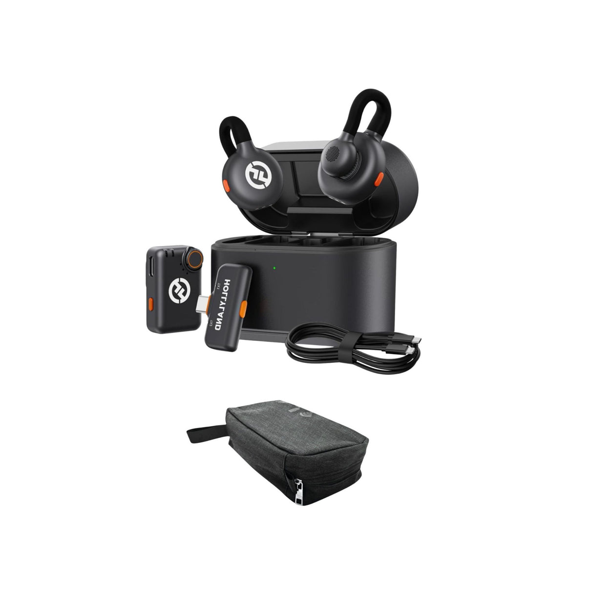 Hollyland Lark M2S Wireless Combo Microphone System Bundle with Maxell Folding Storage Travel Case