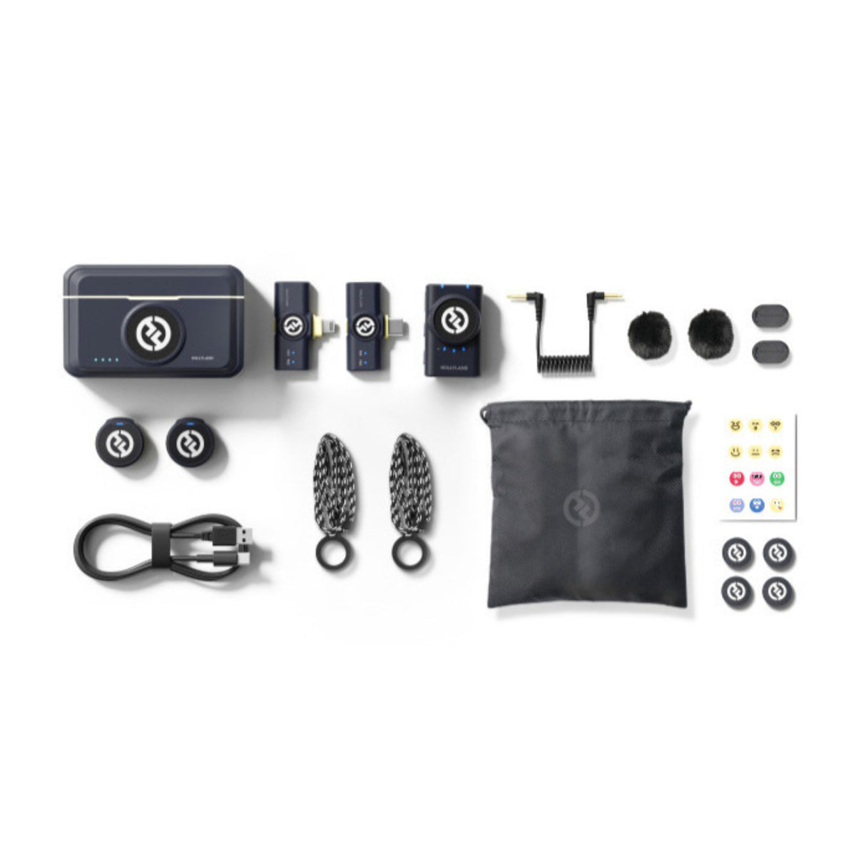 Hollyland LARK M2 DUO 2-Person Wireless Combo Microphone System (Black)