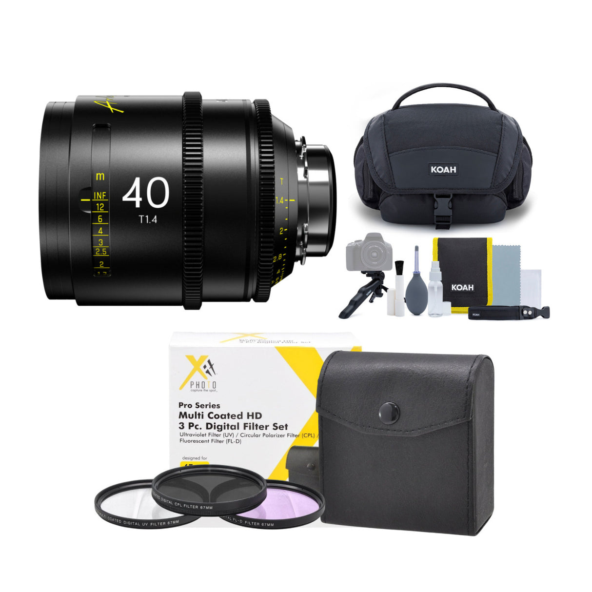 DZOFilm Arles 40mm T1.4 FF/VV Prime Cine Lens (ARRI PL) Bundle