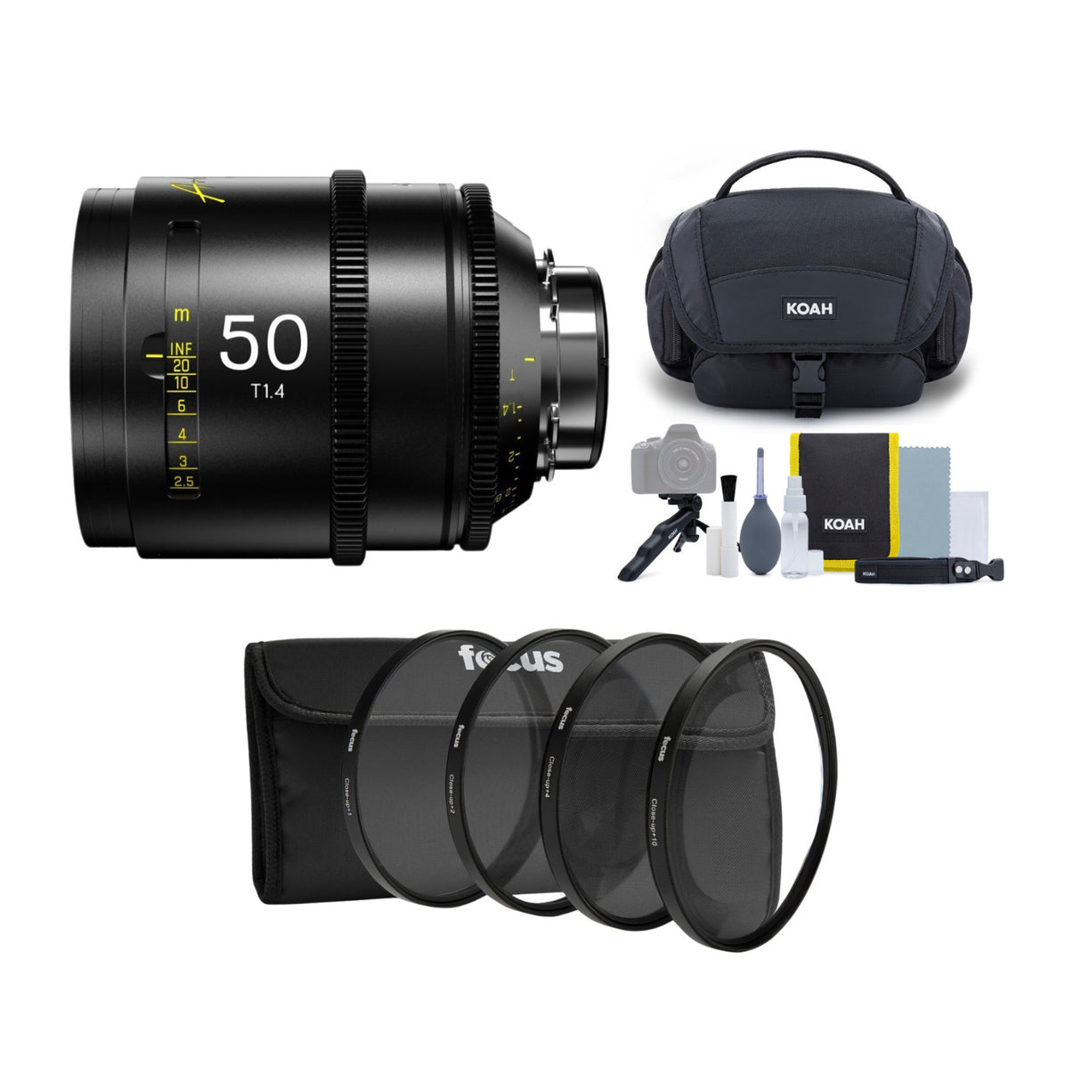 DZOFilm Arles 50mm T1.4 FF/VV Prime Cine Lens (ARRI PL) Bundle
