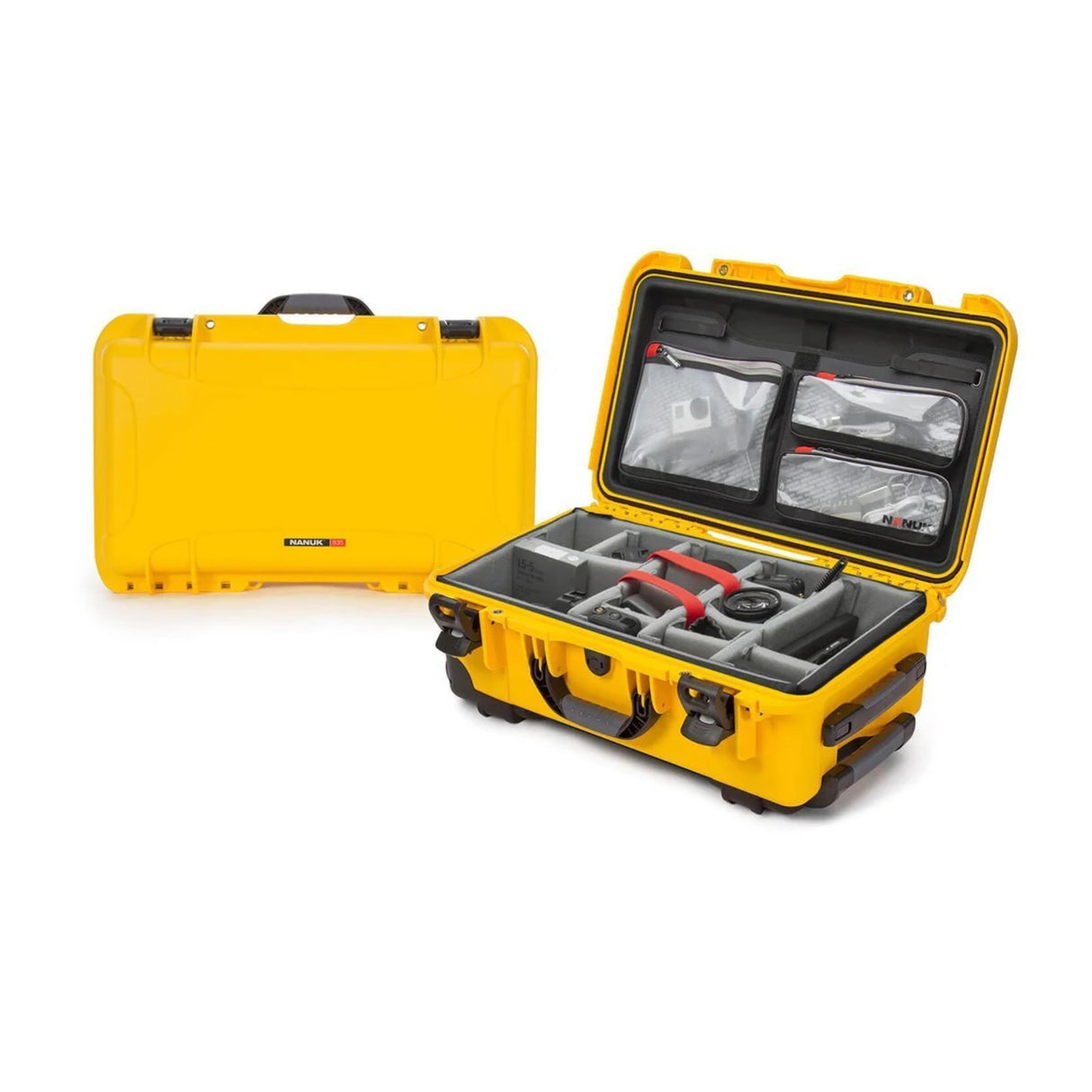 Nanuk 935 Pro Waterproof Hard Case with Lid Organizer and Wheels (Yellow)