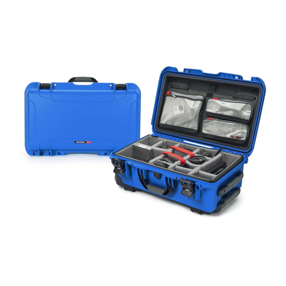 Nanuk 935 Pro Waterproof Hard Case with Lid Organizer and Wheels (Blue)