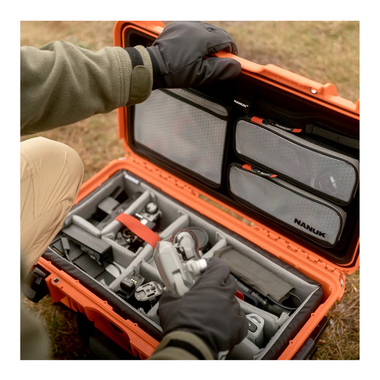 Nanuk 935 Waterproof Wheeled Hard Case with Padded Dividers (Orange)