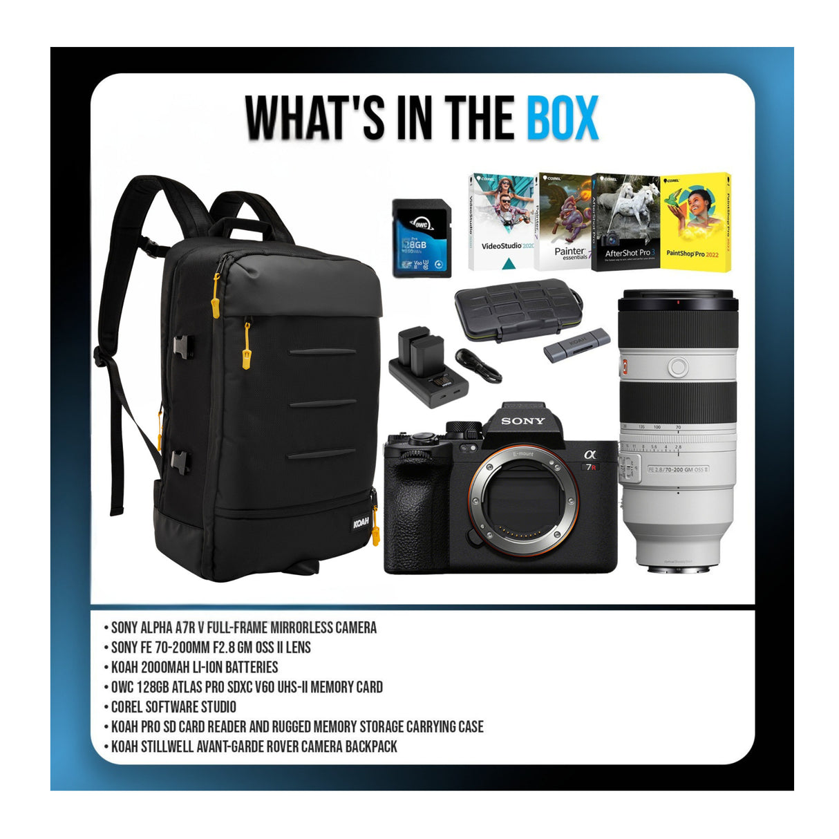 Sony a7R V Mirrorless Camera with 70-200mm f/2.8 GM OSS Lens Bundle