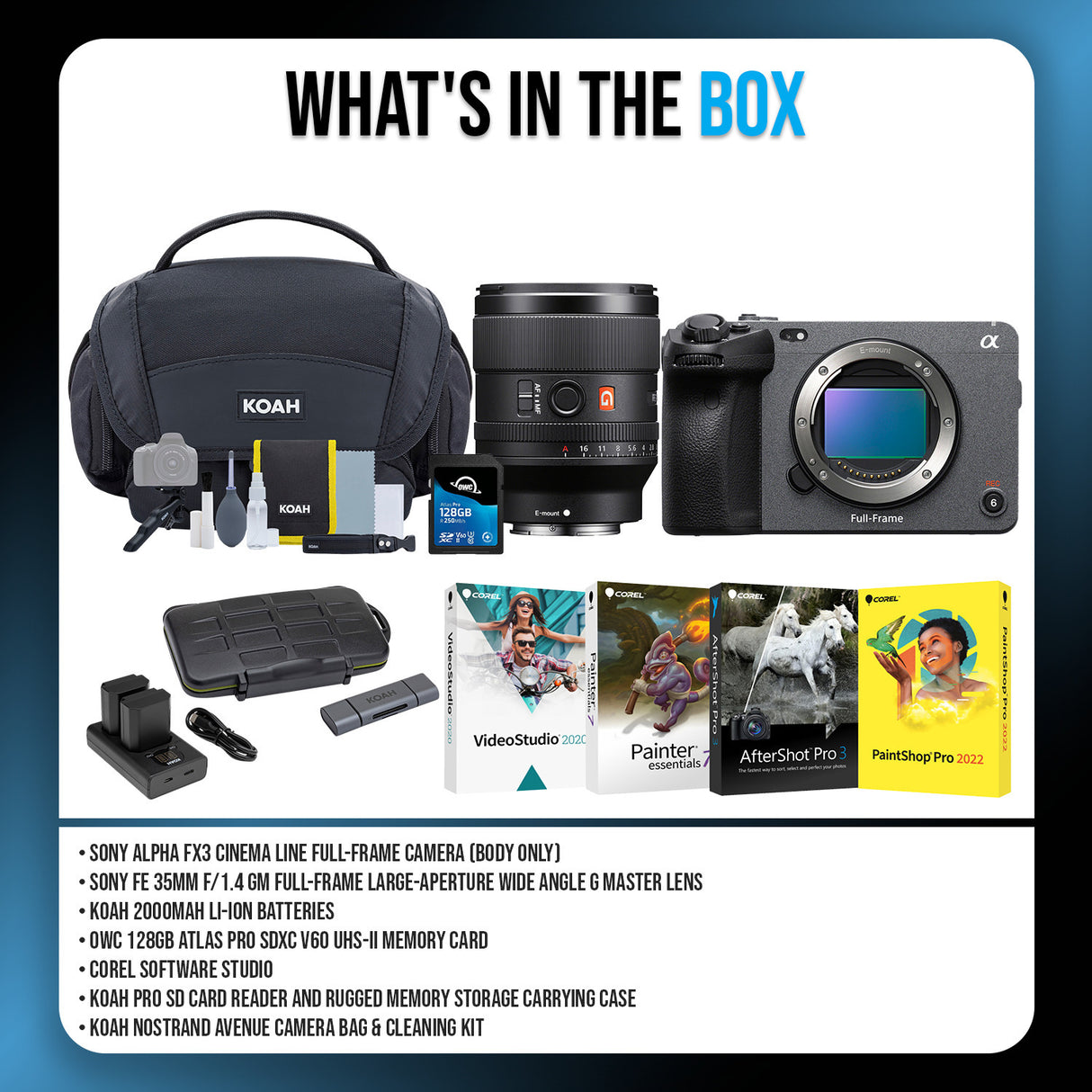 Sony FX3A Full-Frame Cinema Camera with 35mm f/1.4 GM Lens Bundle