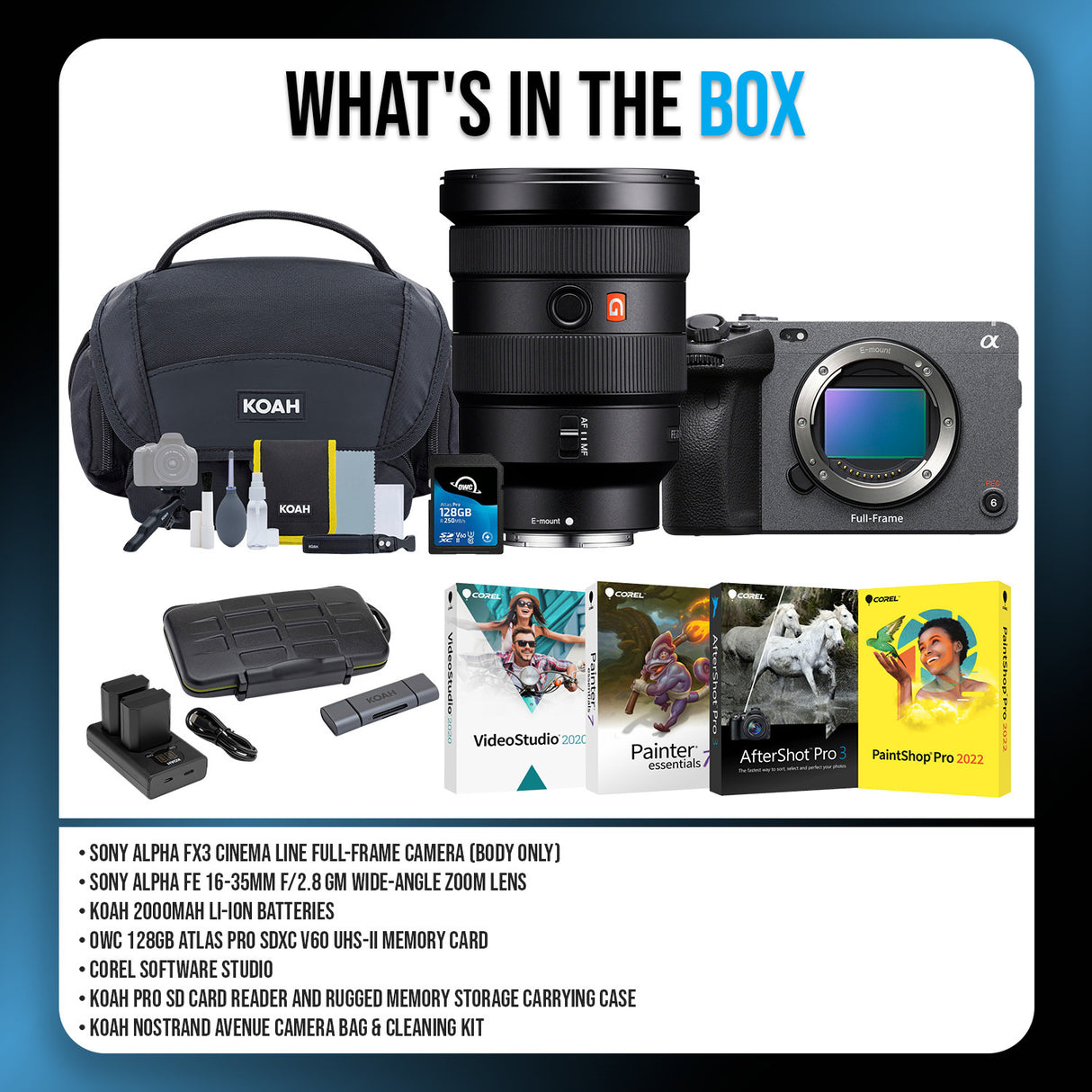 Sony FX3A Full-Frame Cinema Camera with 16-35mm f/2.8 GM Lens Bundle