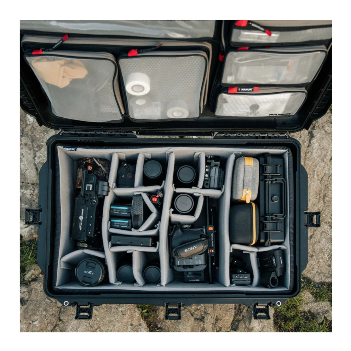 Nanuk 963 Pro Photo Kit Wheeled Hard Case With Padded Divider and Lid Organizer