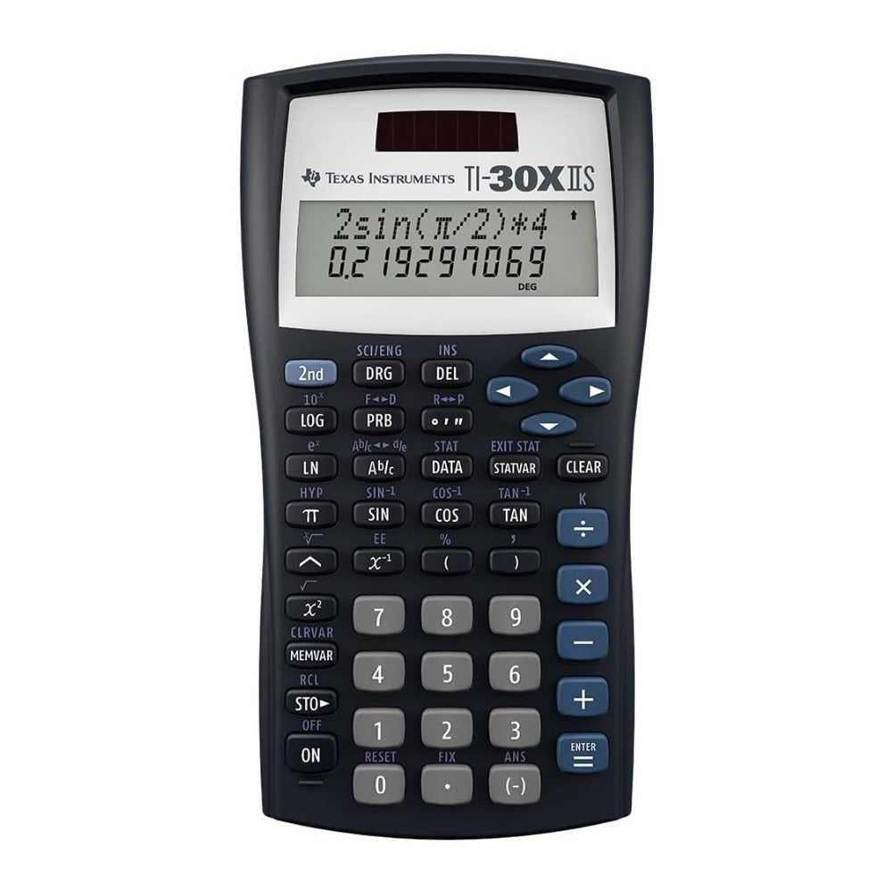 Texas Instruments TI-30XIIS Scientific Calculator (Black / Blue Accents)