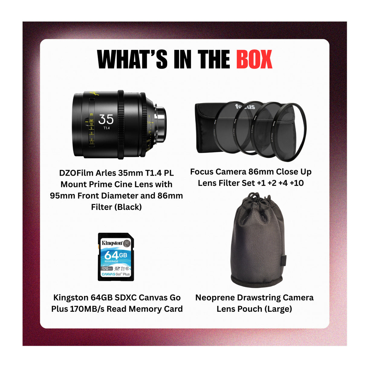 Thypoch DZOFilm Arles 35mm T1.4 FF/VV Prime Cine Lens (ARRI PL) with Accessory