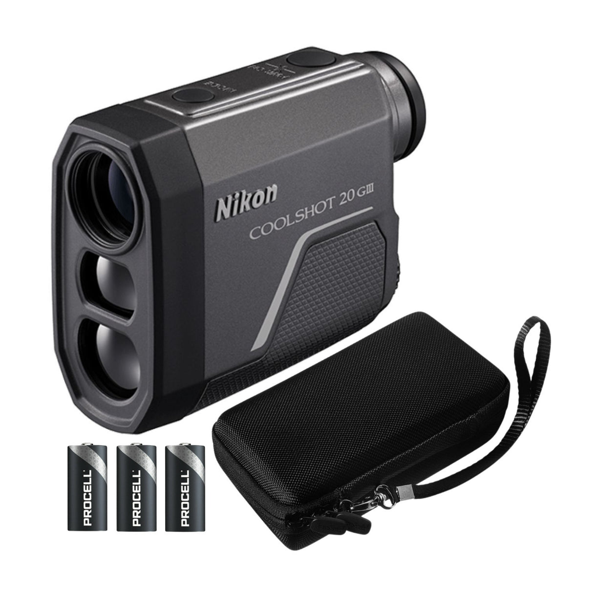 Nikon CoolShot 20 GIII 6x20 Golf Laser Rangefinder Bundle