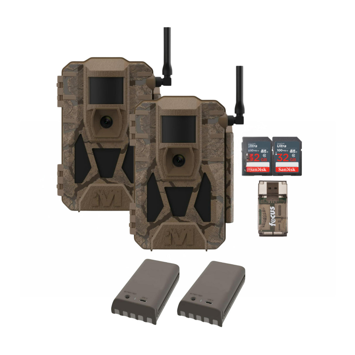 Muddy Matrix 2.0 Power Pack 36MP Trail Camera with 32 GB Memory Card and Card Reader (2 Pack)