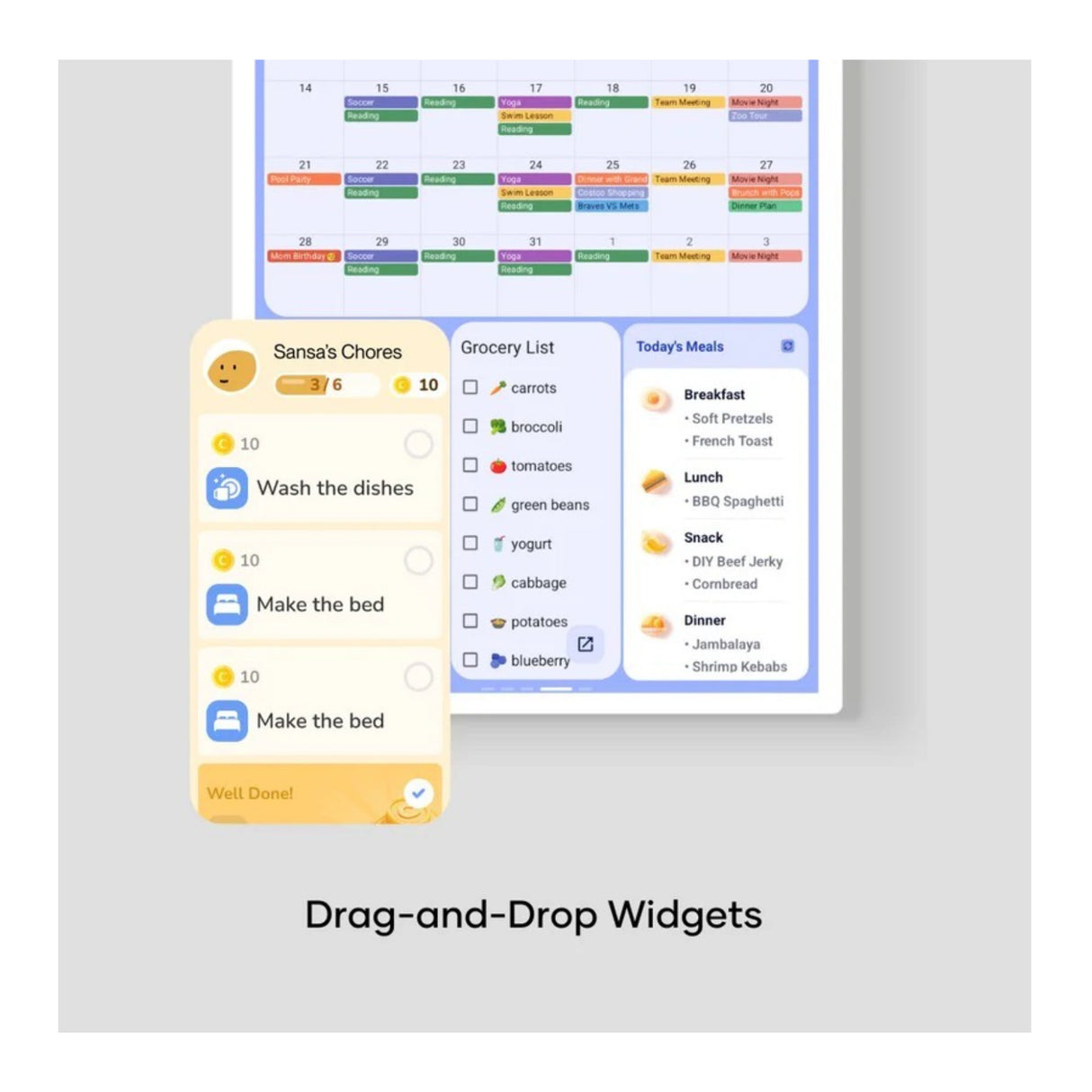 Cozyla Calendar+ Gen2 32-inch FHD Smart Family Hub with Auto Sync (White)