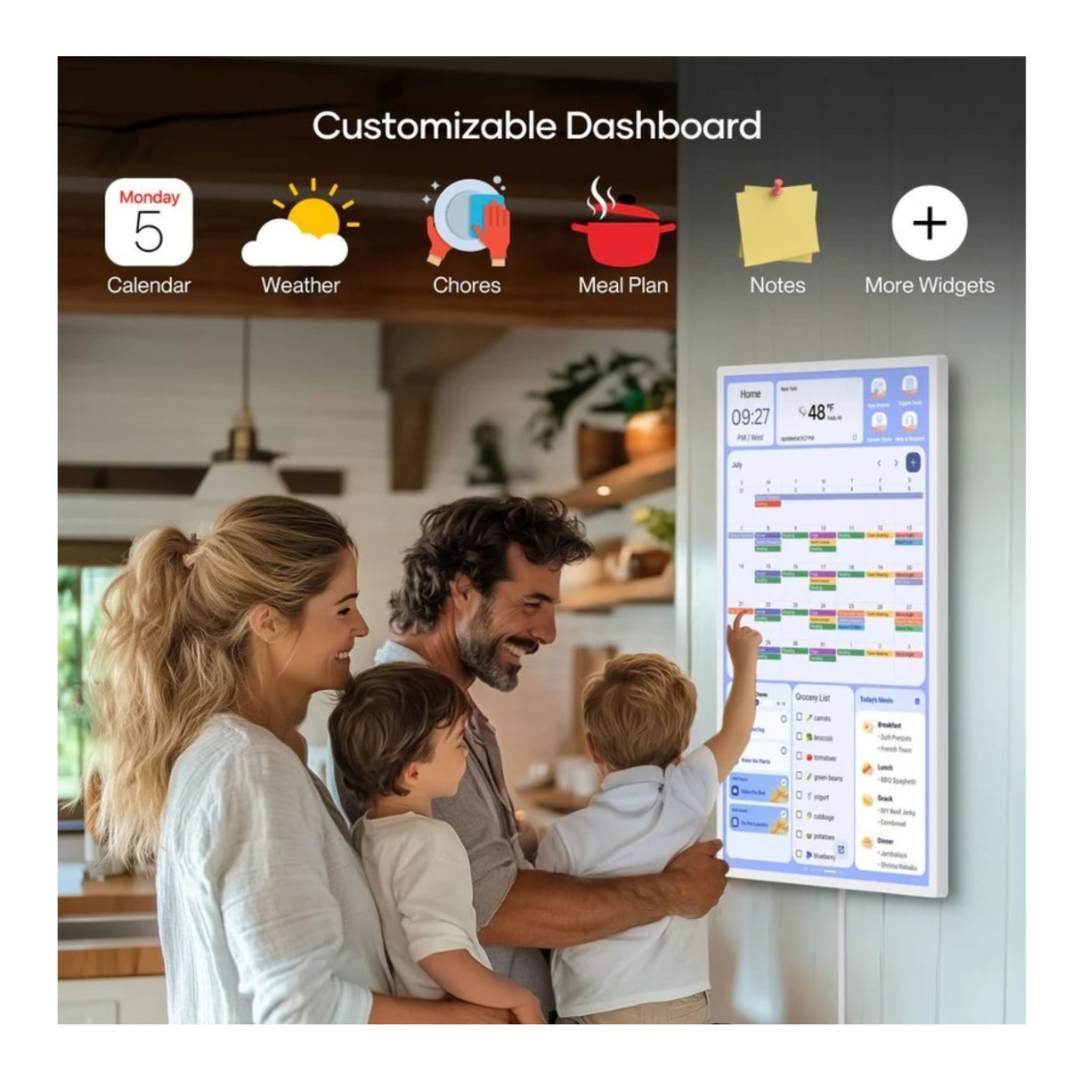 Cozyla Calendar+ Gen2 32-inch FHD Smart Family Hub with Auto Sync (White)