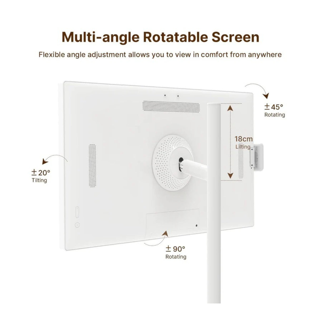Cozyla 32in Full HD Tablet TV with Full Swivel Rotation and Google Store (White)