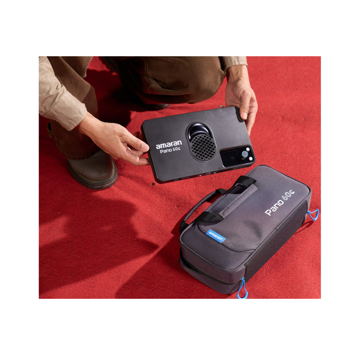 amaran Pano 60c Creator Kit with Barn Doors and 6.5ft Light Stand (3 Items)