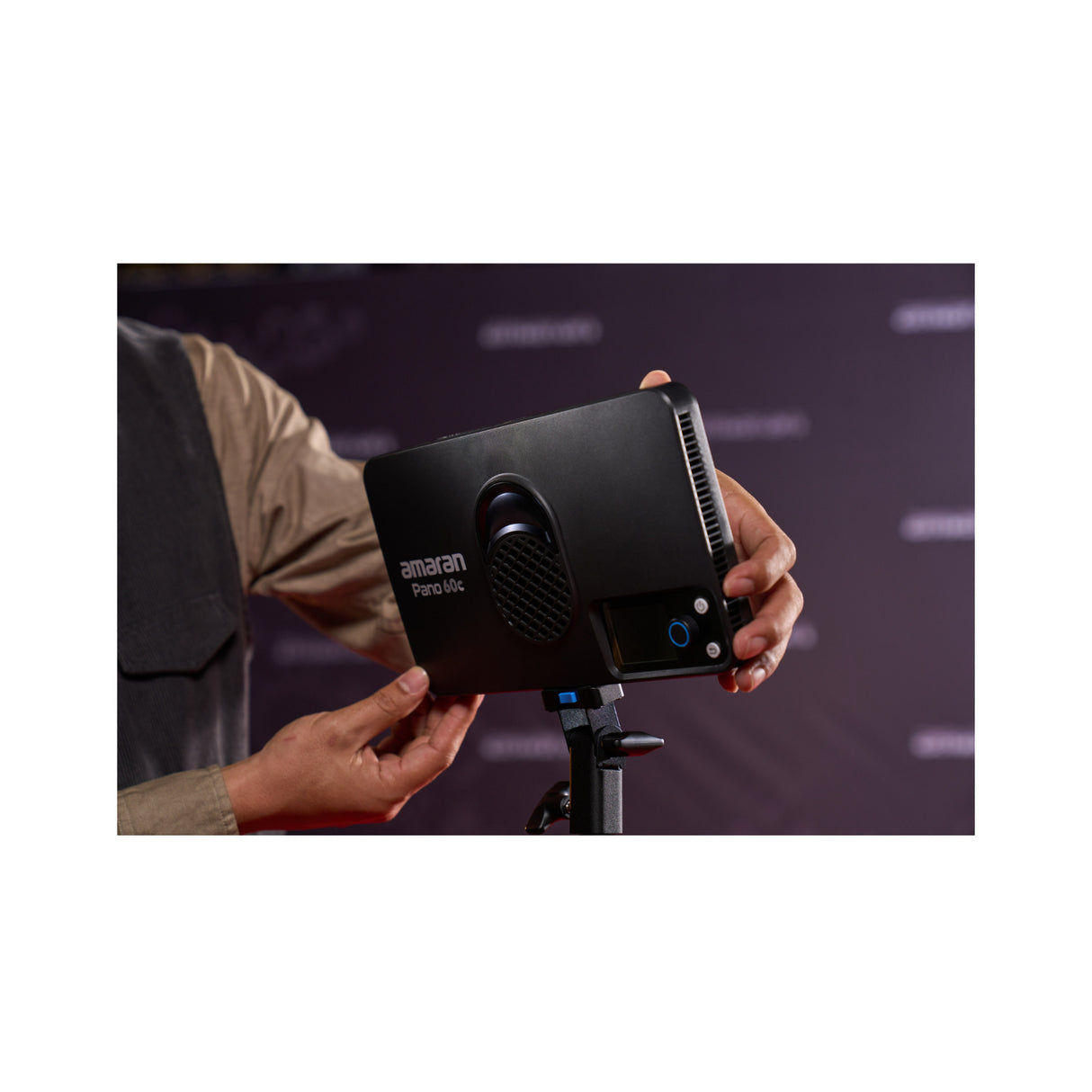 amaran Pano 60c Creator Kit with Barn Doors and 6.5ft Light Stand (3 Items)