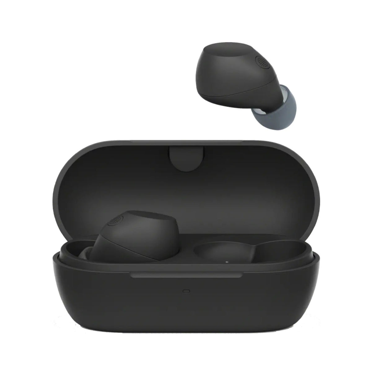 Sony Wireless Noise-Cancelling Earbuds (Black) Bundle with Ear Tips (2 Items)