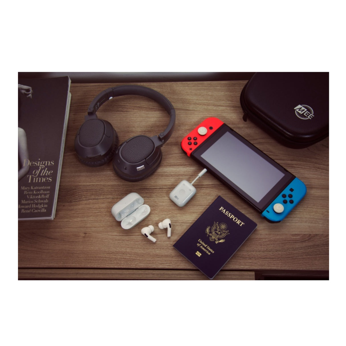 MEE Audio Connect Air In-Flight Wireless Audio Adapter for AirPods (White)