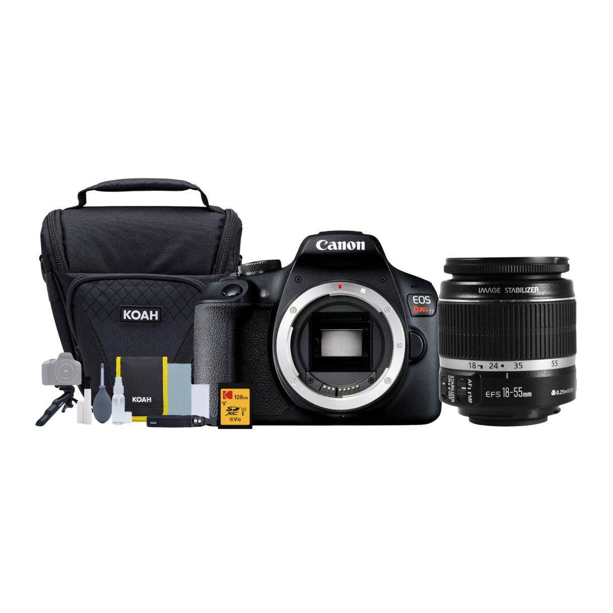 Canon EOS Rebel T7 DSLR Camera and EF-S 18-55mm IS II Lens Bundle (3 Items)