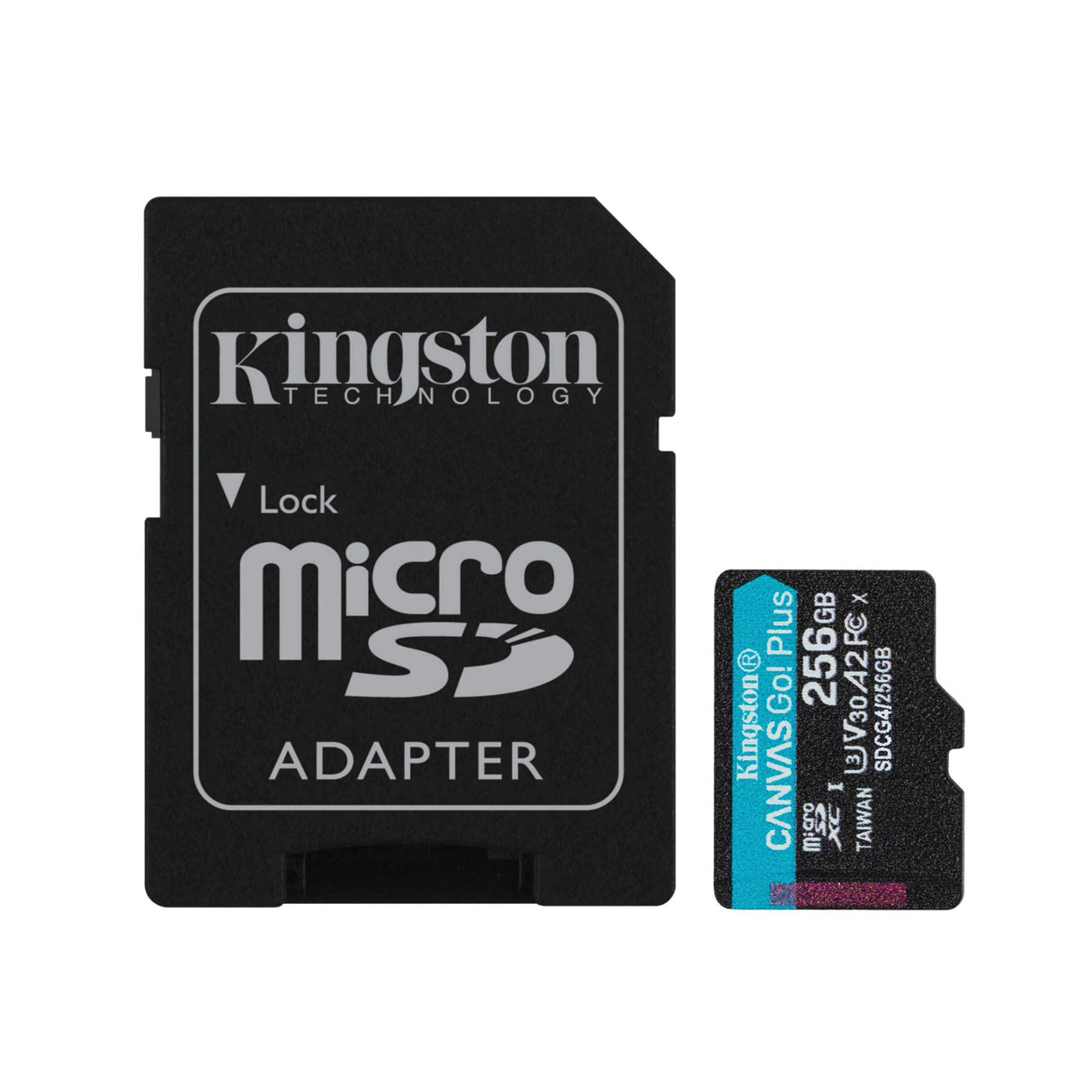 Kingston Canvas Go Plus 256GB U3 V30 A2 MicroSD Card with SD Adapter (3-Pack)
