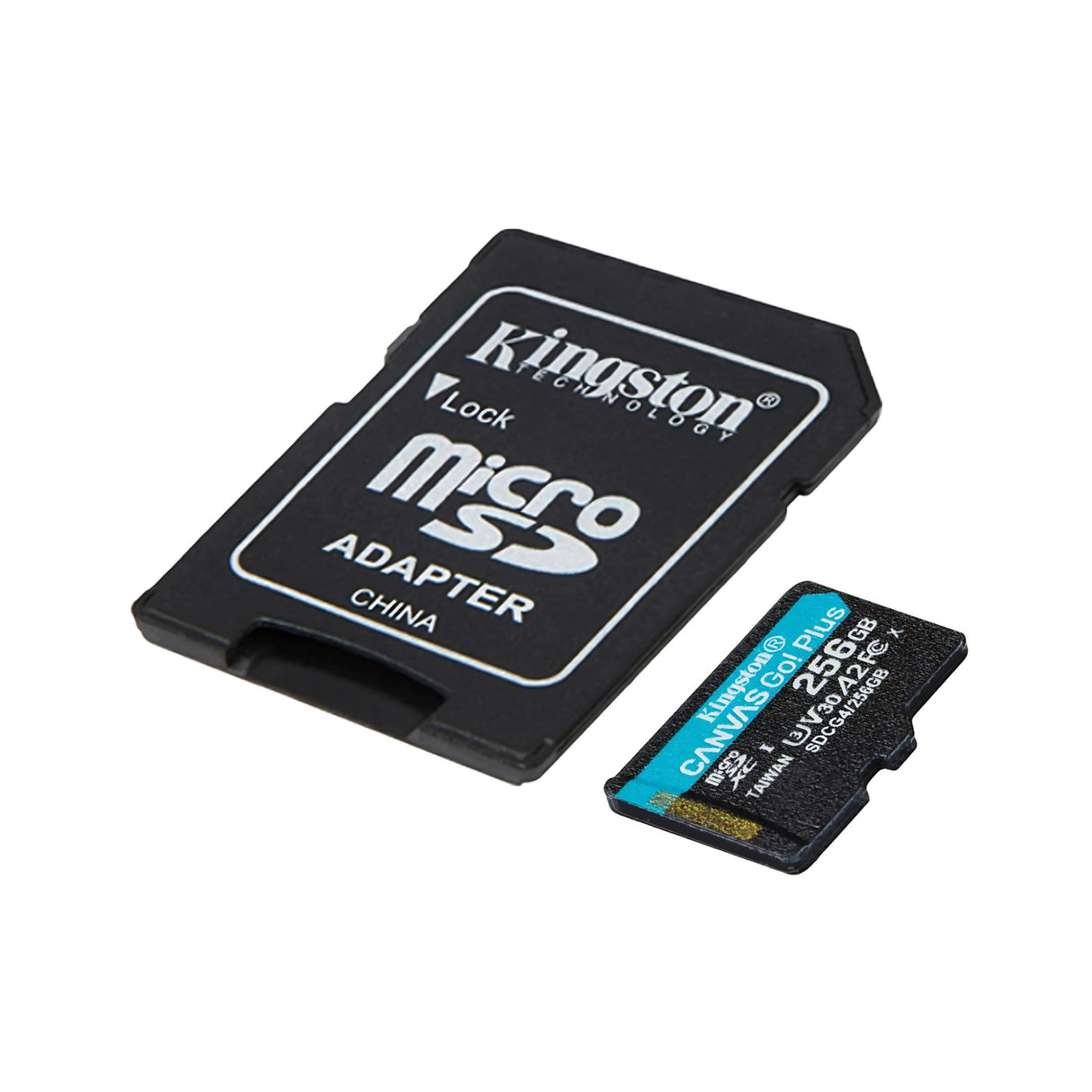 Kingston Canvas Go Plus 256GB U3 V30 A2 MicroSD Card with SD Adapter (3-Pack)