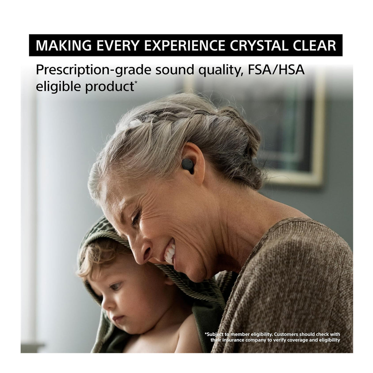 Sony CRE-E10 Self-Fitting OTC Hearing Aids with Rechargeable Battery