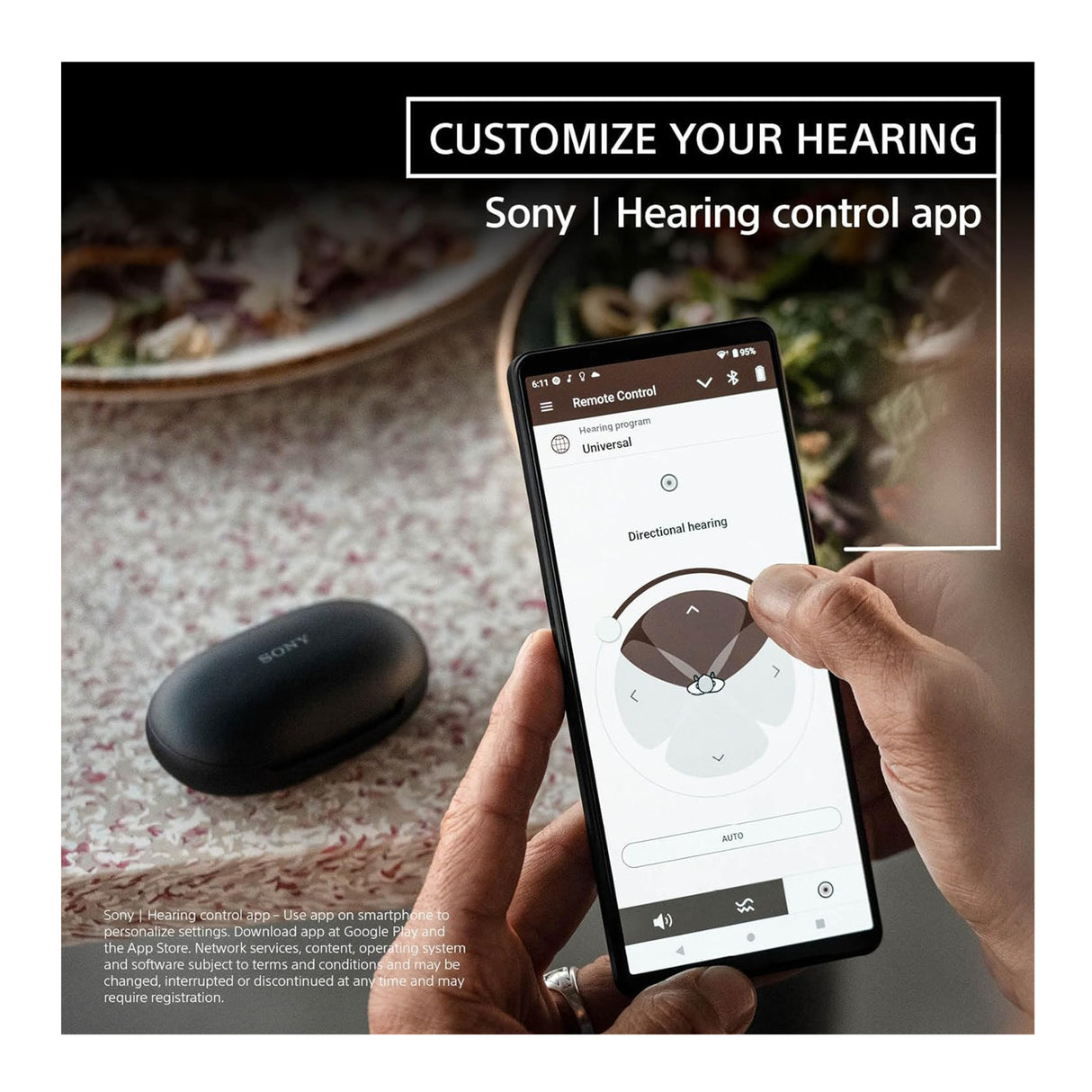 Sony CRE-E10 Self-Fitting OTC Hearing Aids with Rechargeable Battery