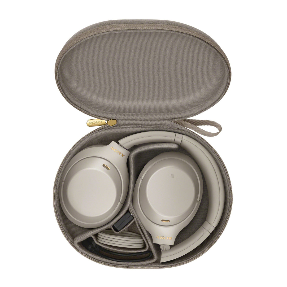 Sony WH-1000XM4 Noise Canceling Headphones (Silver) with Wireless Audio Adapter