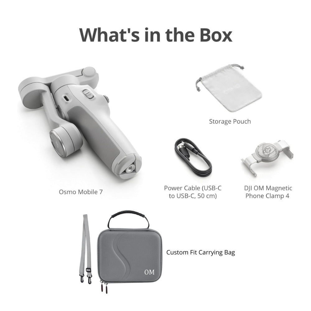 DJI Osmo Mobile 7 Gimbal with ActiveTrack 7.0 and 7th Gen Stabilization Bundle