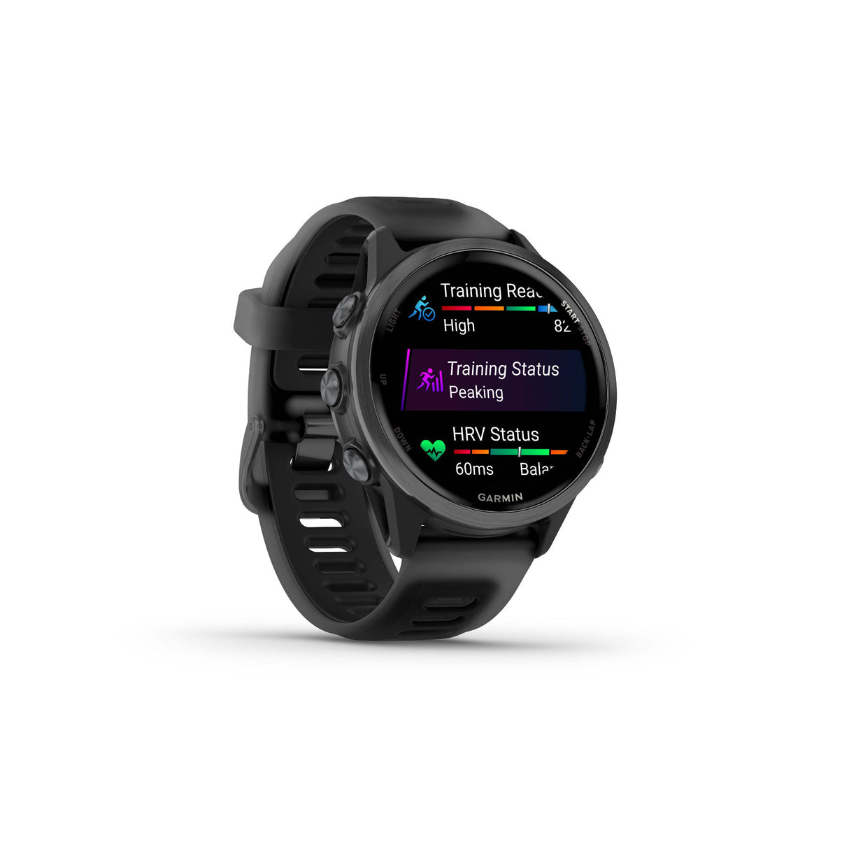 Garmin Forerunner 570 42mm Slate Gray, Black Band,OLIGHT Rechargeable Clip-On