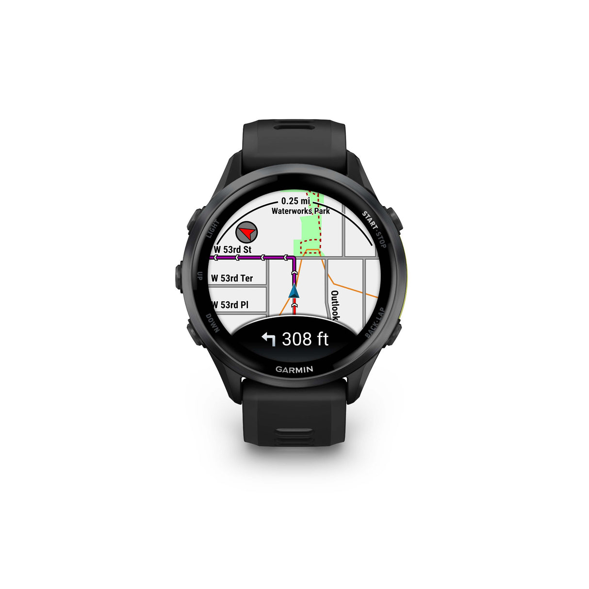Garmin Forerunner 570 42mm Gray with Black Band and Oclip Clip-On White Bundle