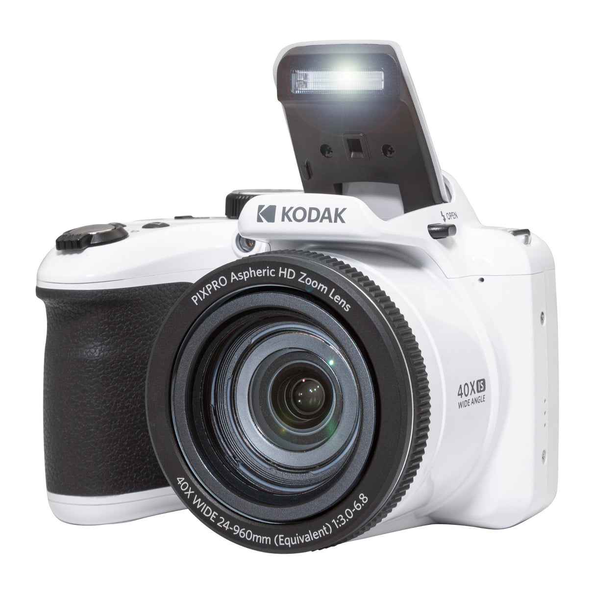Kodak PIXPRO AZ405 16MP Astro Zoom Digital Camera (White) Bundle with SD Card