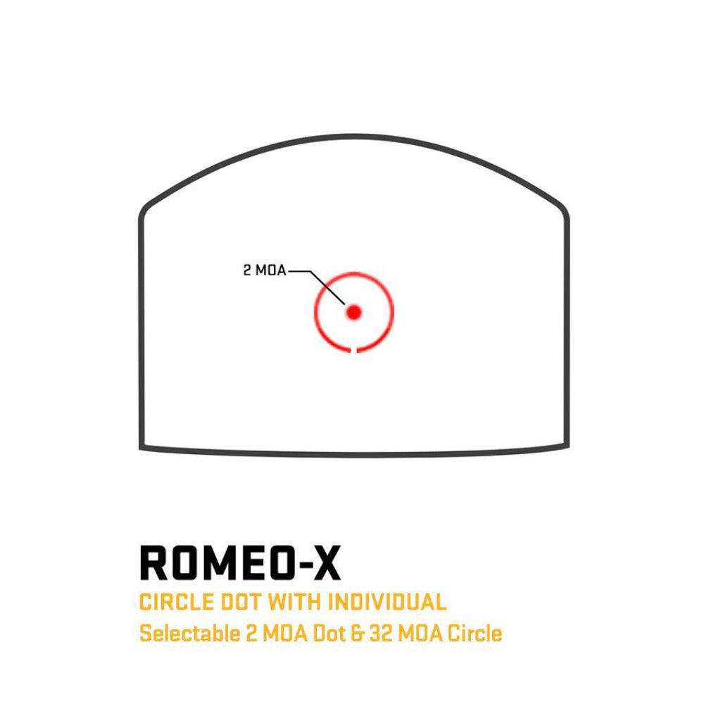SIG SAUER Romeo-X Compact Red Dot Sight, FDE, 2 MOA / 32 MOA Circle Dot