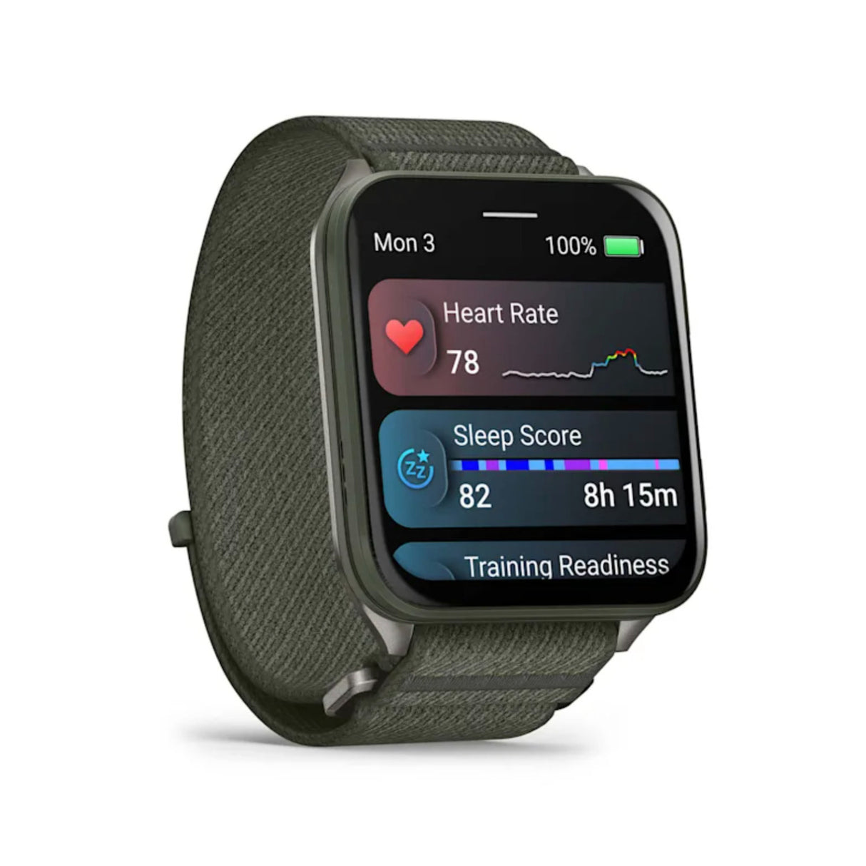 Garmin Venu X1 Moss with Titanium Caseback and Moss ComfortFit Nylon Band