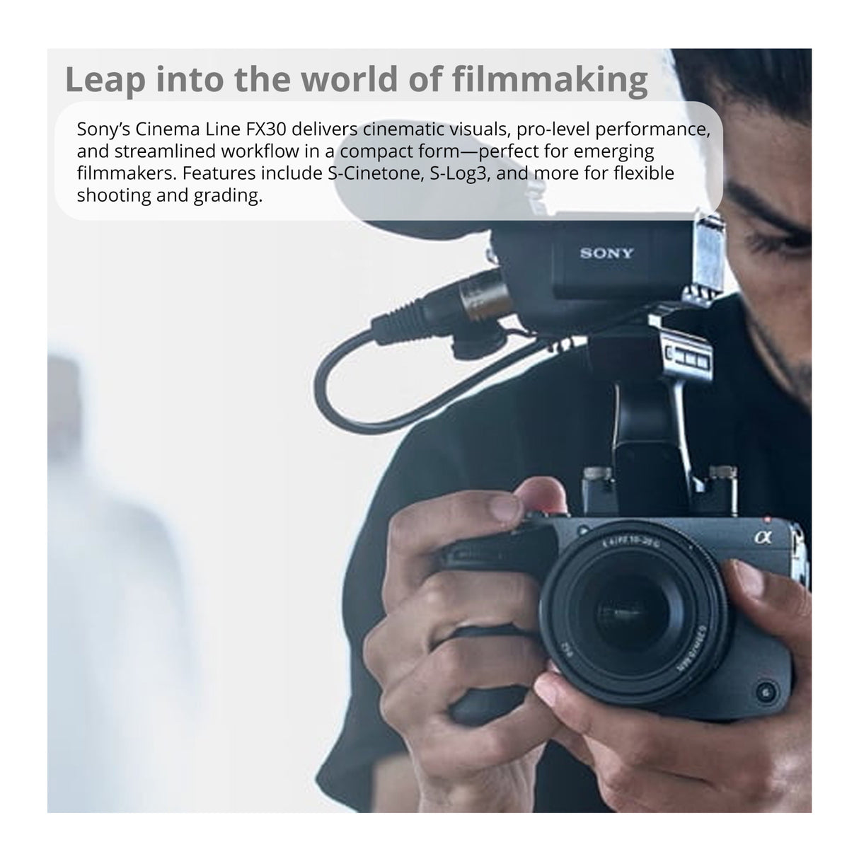 Sony Cinema Line FX30 Super 35 Camera (Body) with Hard Case & 128GB Card Bundle