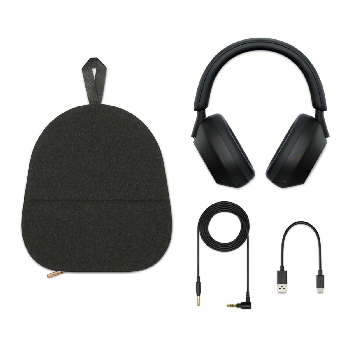 Sony WH-1000XM5 Wireless Noise Canceling Over-Ear Headphones Bundle (Black)