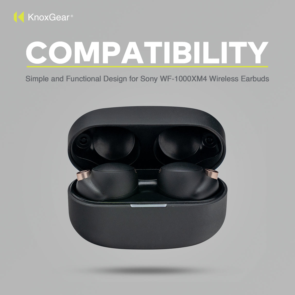 Sony Rechargeable Charging Case for WF-1000XM5 (Black) Bundle with Silicone Case