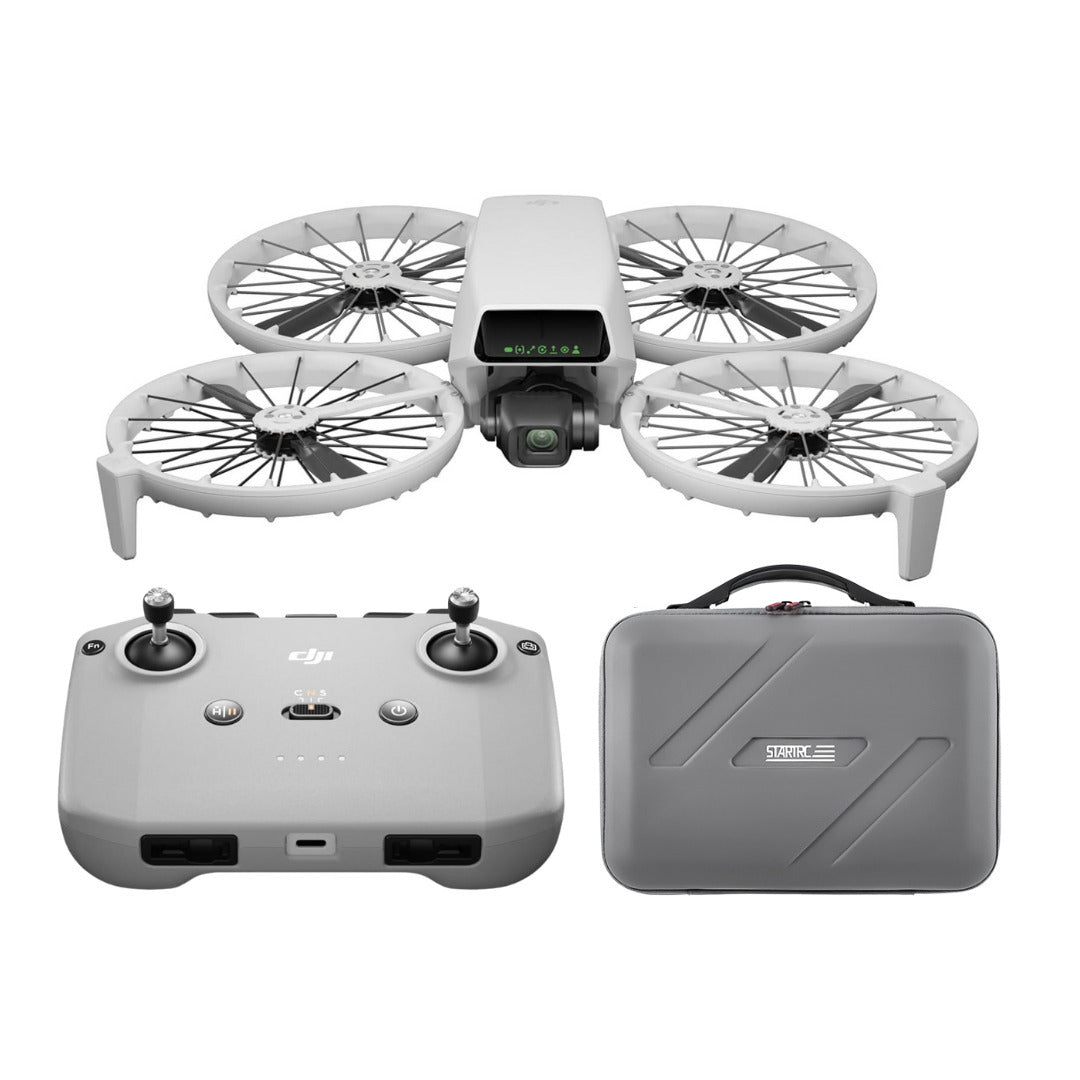 DJI Flip Lightweight and Foldable 4K HDR Camera Drone with Gray Carrying Bag