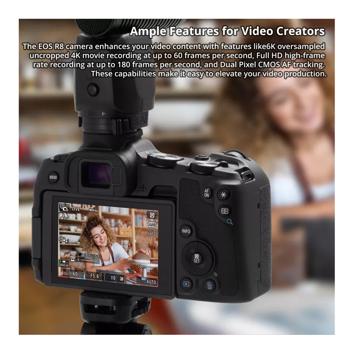 Canon EOS R8 Mirrorless Camera with 128GB SD Card and Software Suite Bundle