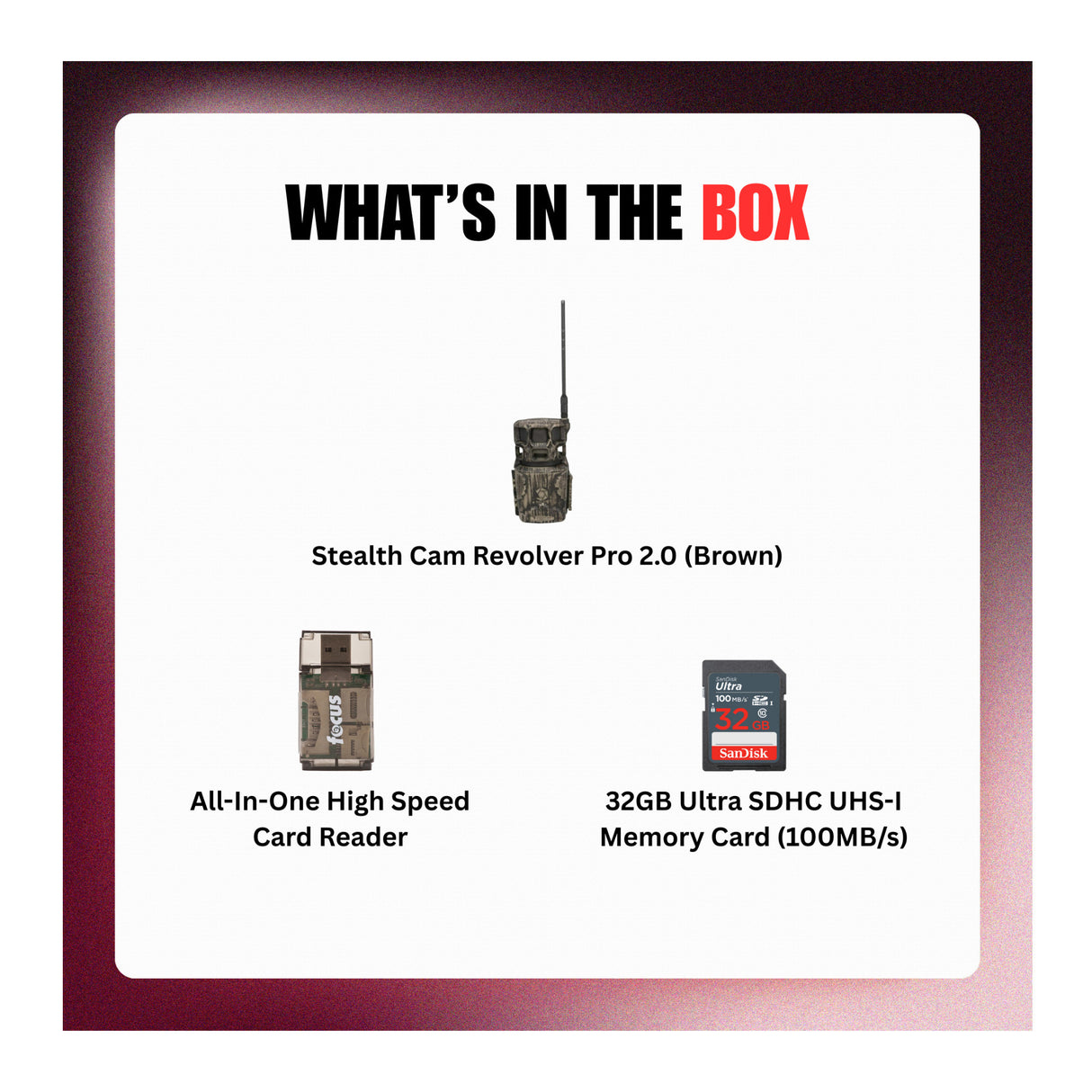 Stealth Cam Revolver Pro 2.0 Cellular Camera (Brown) with Memory Card Bundle