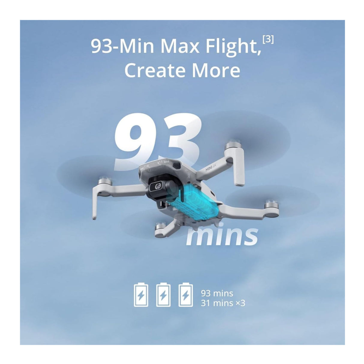 DJI Mini 4K Fly More Camera Drone Combo Bundle with 64GB MicroSDXC