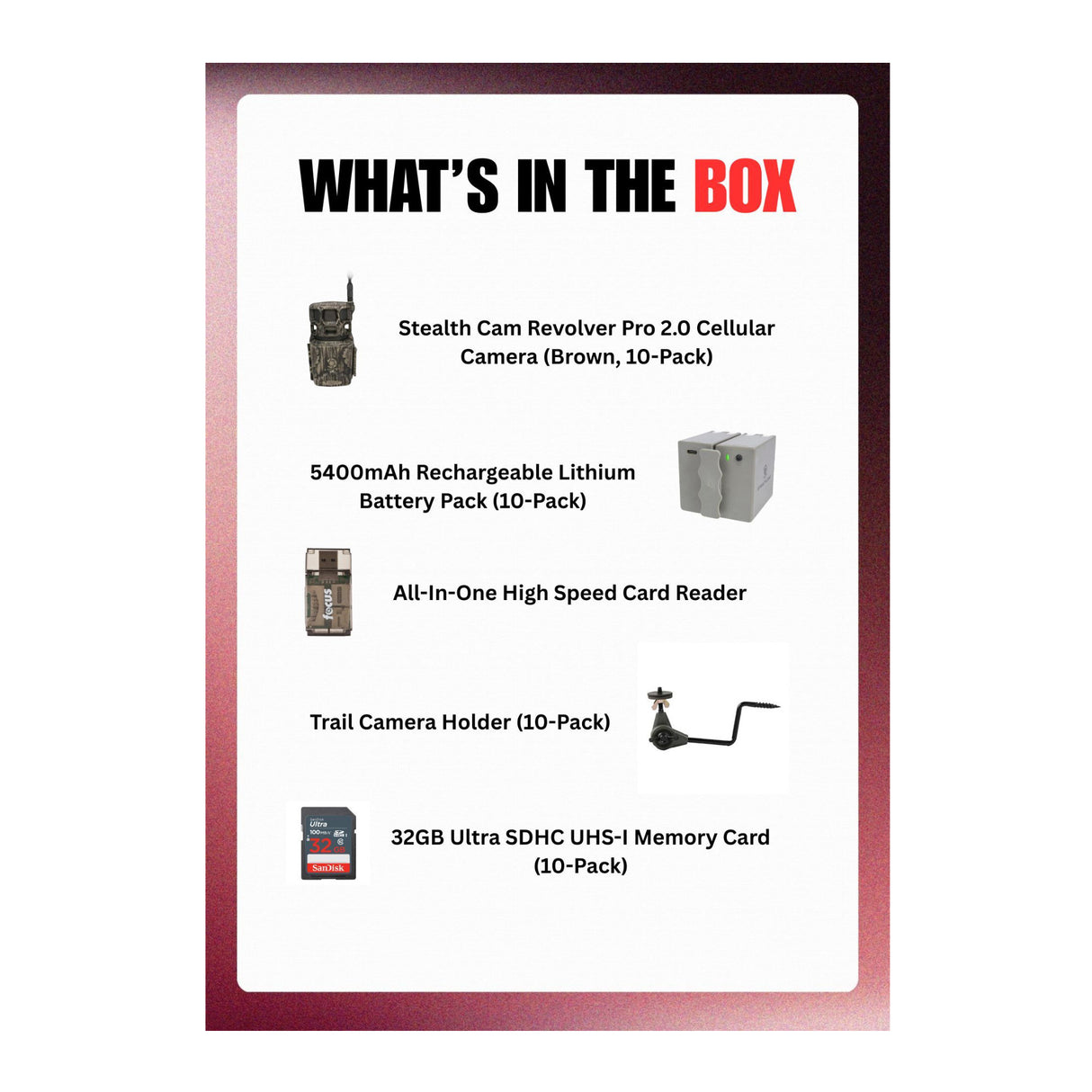 Stealth Cam Revolver Pro 2.0 360 Degree 40MP Brown Cellular Cameras Bundle