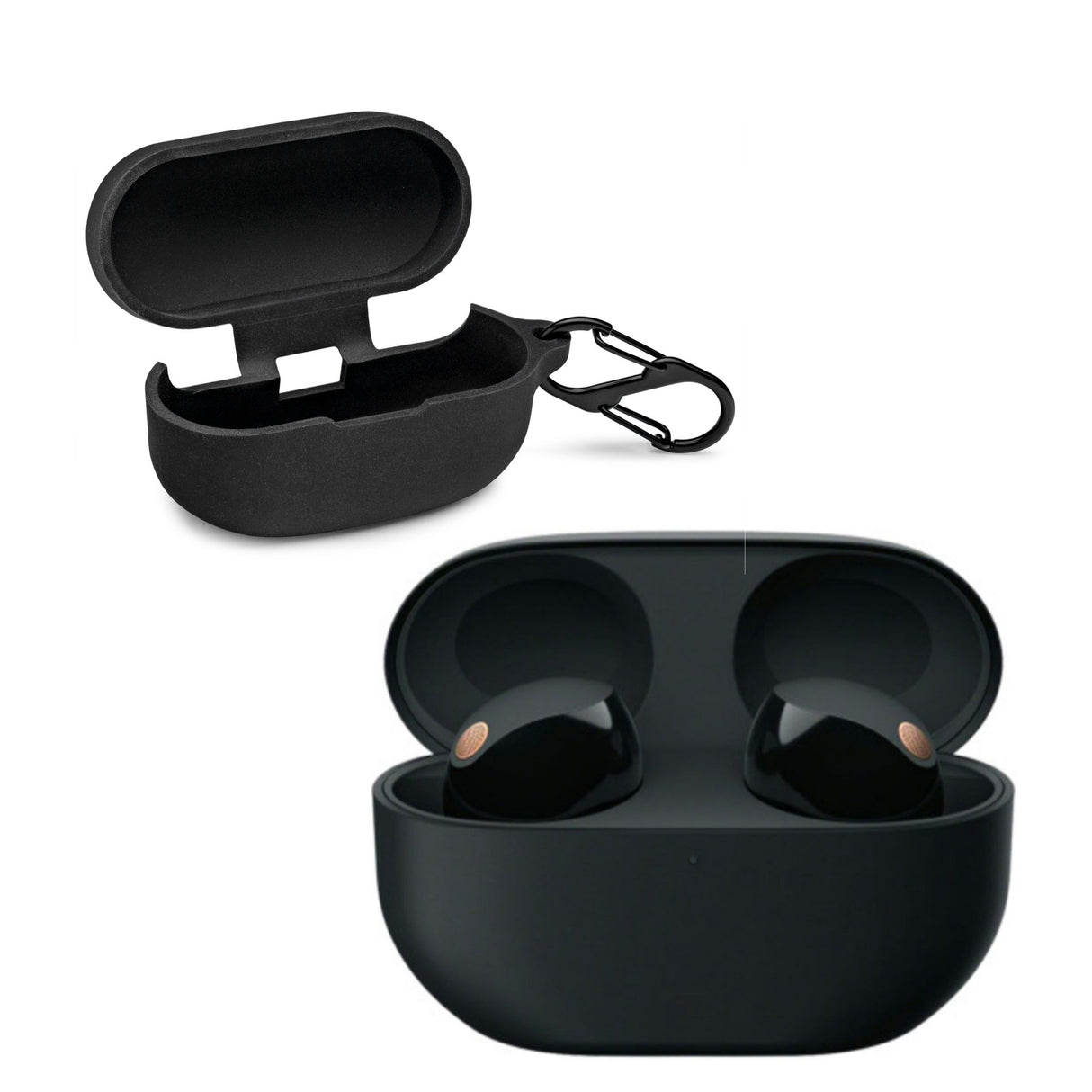 Sony Rechargeable Charging Case for WF-1000XM5 (Black) Bundle with Silicone Case