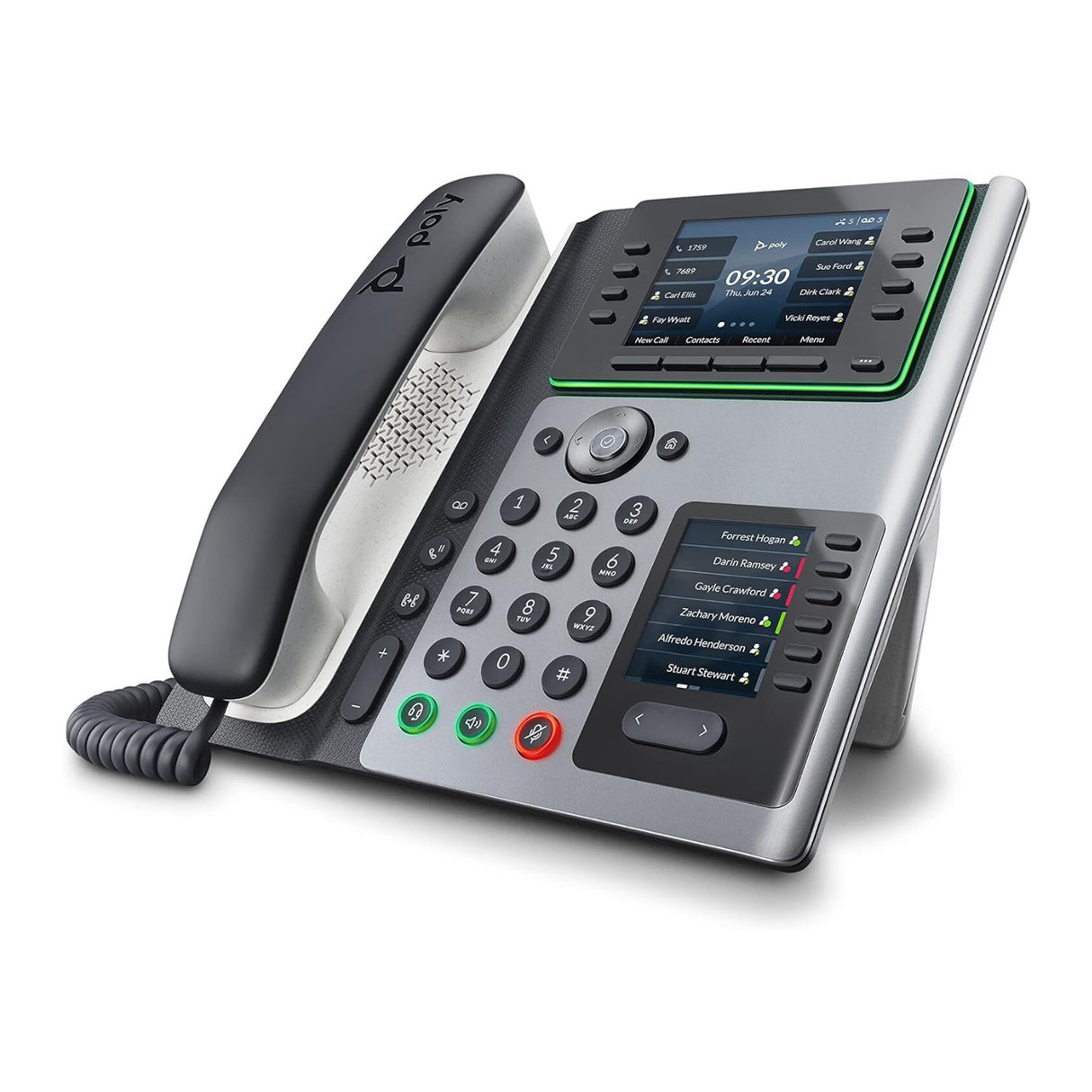 Poly Edge E450 IP Desk Phone with WiFi Bluetooth 8-Line Keys and 32-Line Support