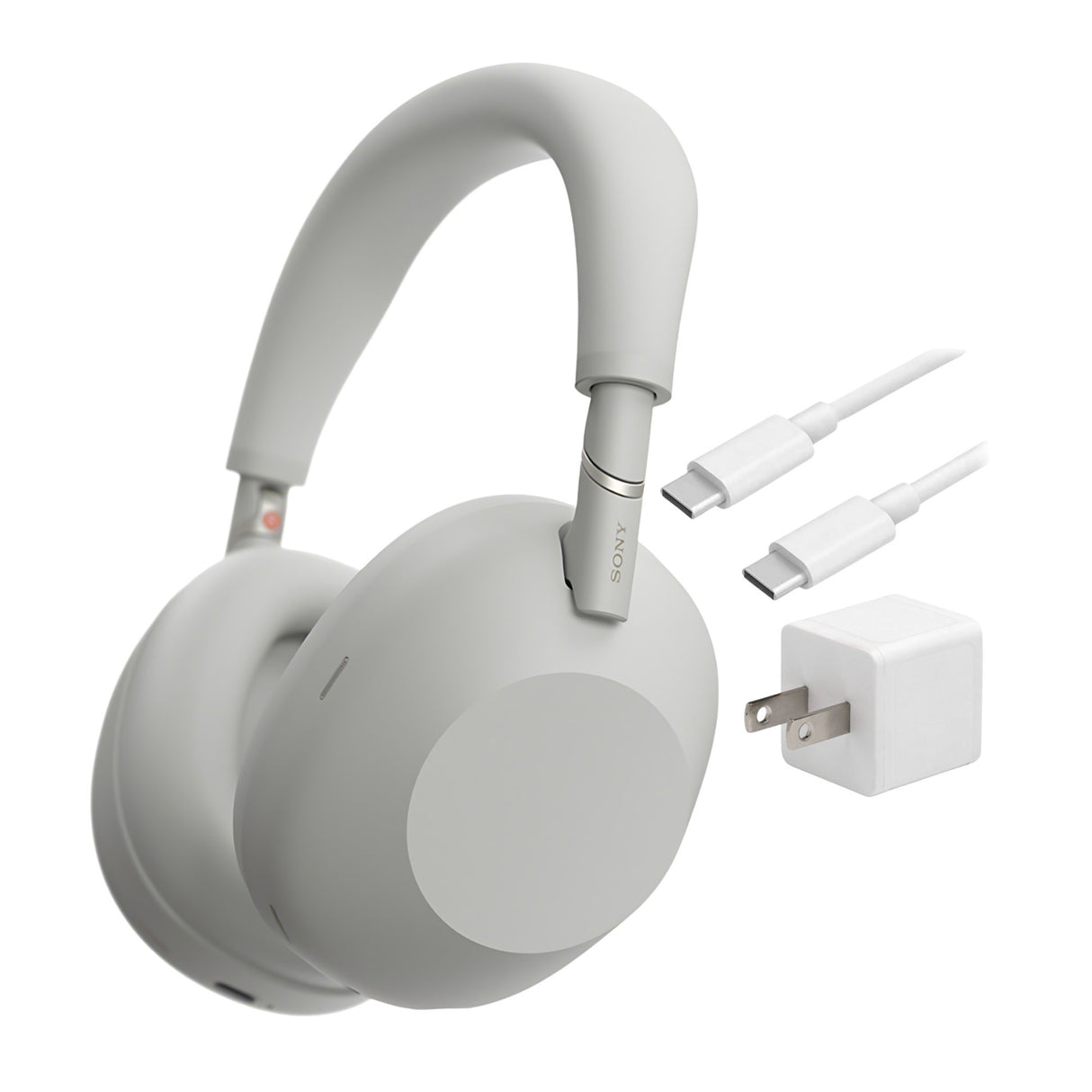 Sony WH-1000XM6 Wireless Noise-Canceling Headphone and Accessory Bundle (Silver)