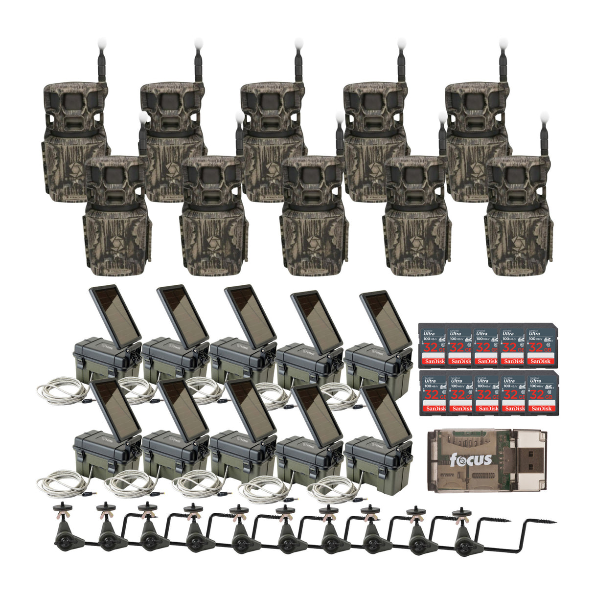 Stealth Cam Revolver Pro 2.0 360-Degree 40MP 1440p Brown Cellular Camera Bundle